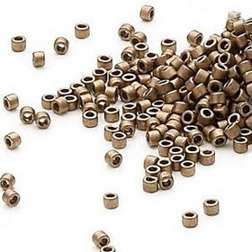 Pack of 50 gram MATTE METTALIC GOLD - Miyuki Delicas 11/0 Seed Beads Wholesale - BeadPrism