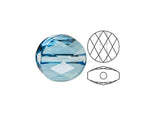 Swarovski 5052 Mini Round Beads, 8mm, Aquamarine | 12 Pack