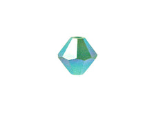 Load image into Gallery viewer, Swarovski Crystal, #5328 Bicone Beads 3mm, Turquoise AB 2X, Wholesale Packs - BeadPrism