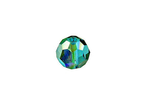 Swarovski 5000 Round Crystal Faceted Beads Indicolite AB | 4mm | Small & Wholesale Packs - BeadPrism