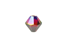 Load image into Gallery viewer, Swarovski Crystal, #5328 Bicone Beads 6mm, Light Siam AB Satin, Wholesale Packs - BeadPrism