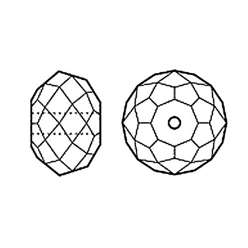 Swarovski 5040 Rondelle Crystal Faceted Beads Light Siam | 8mm | Small & Wholesale Packs - BeadPrism
