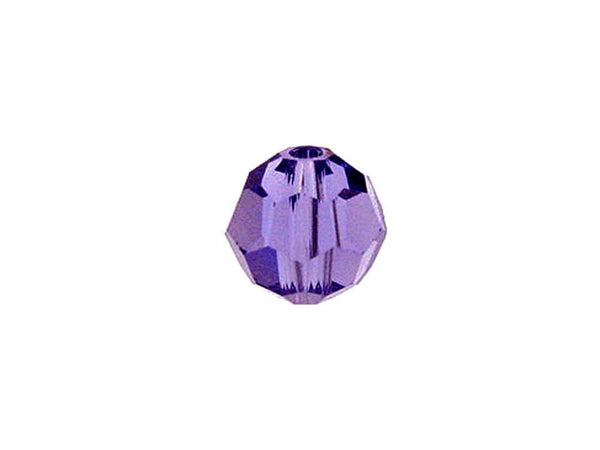 Swarovski 5000 Round Crystal Faceted Beads Tanzanite | 4mm | Small & Wholesale Packs - BeadPrism