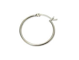 Wholesale Sterling Silver Hoops with Clutch 25mm, Choose Package Size - BeadPrism