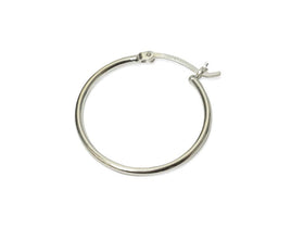 Wholesale Sterling Silver Hoops with Clutch 30mm, Choose Package Size - BeadPrism