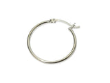 Wholesale Sterling Silver Hoops with Clutch 30mm, Choose Package Size