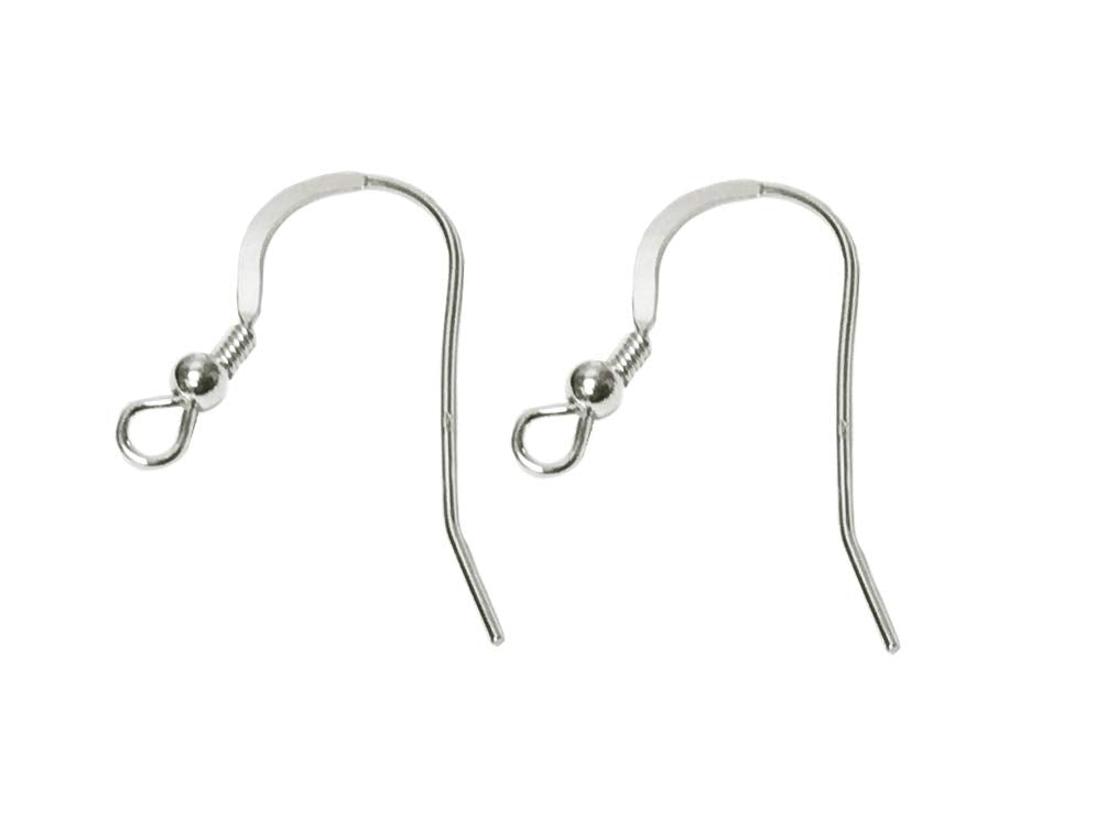 9 Pack: Rhodium Fish Hook Earwires by Bead Landing™ Premium Metals