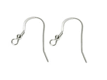 Load image into Gallery viewer, Sterling Silver 22 GA French Hook Earwire With Coil and 2.5mm Ball Accent, Choose Package Size - BeadPrism