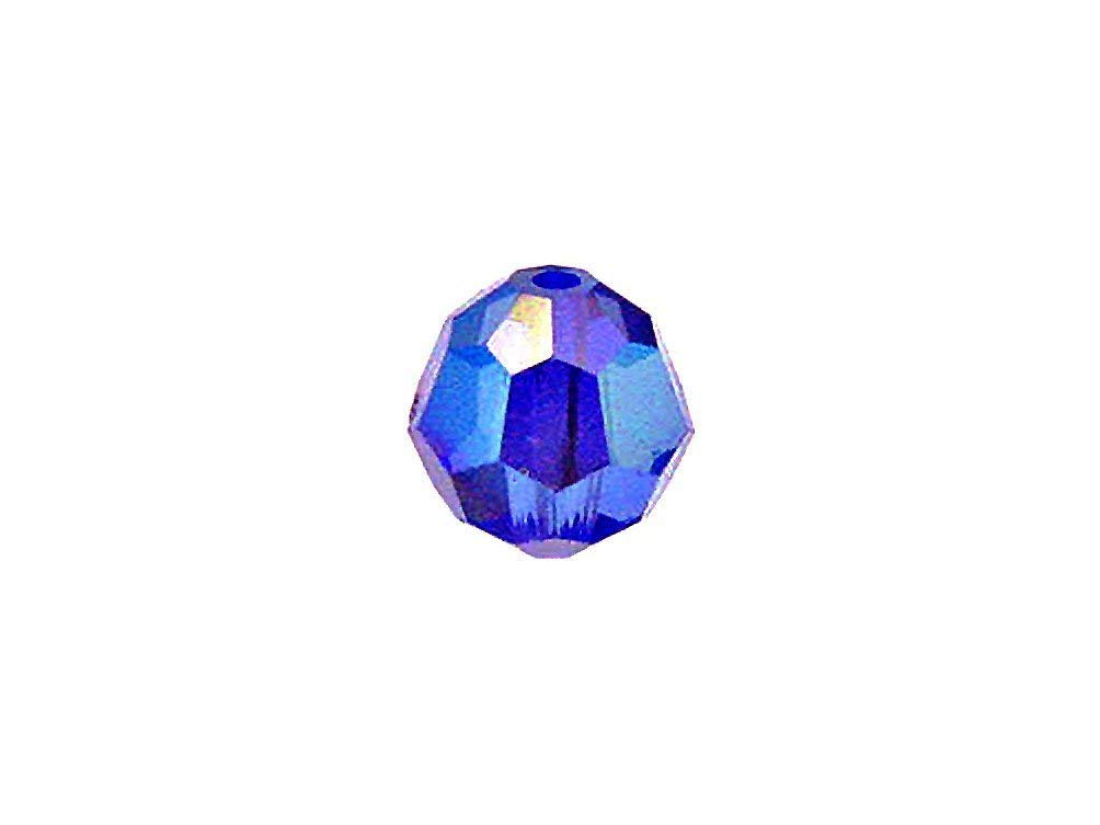 Swarovski 5000 Round Crystal Faceted Beads Sapphire AB | 5mm | Small & Wholesale Packs - BeadPrism