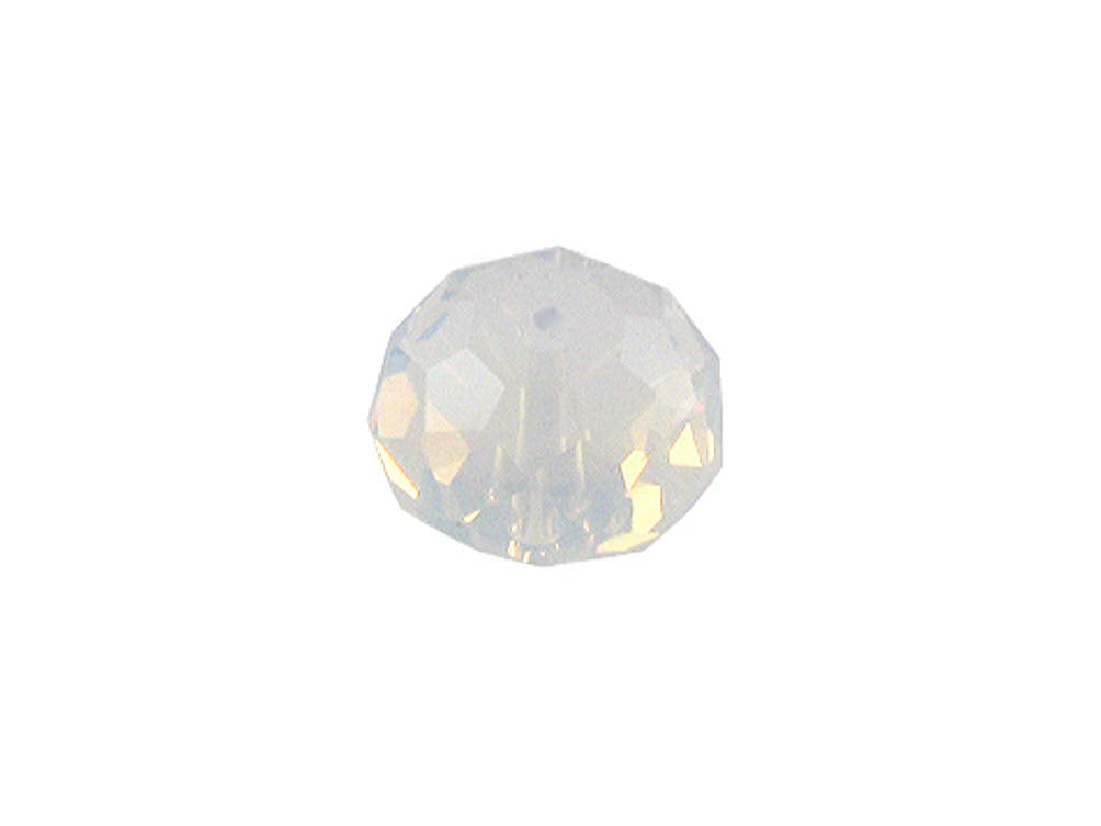 Swarovski 5040 Rondelle Crystal Faceted Beads White Opal | 8mm | Small & Wholesale Packs - BeadPrism