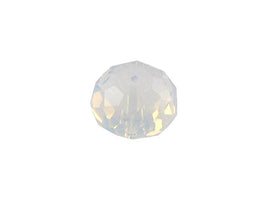 Swarovski 5040 Rondelle Crystal Faceted Beads White Opal | 8mm | Small & Wholesale Packs - BeadPrism