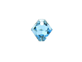 Swarovski Crystal, #6328 Top Drilled Bicone Beads 8mm, Aquamarine, Wholesale Packs - BeadPrism