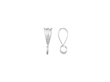 Load image into Gallery viewer, 1 pc Sterling silver 17mm bail with open loop - BeadPrism