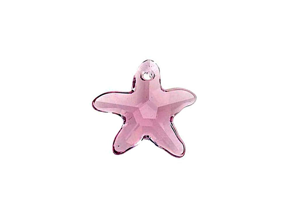 Swarovski Crystal, 2 Pieces, #6721 Starfish Pendant 16mm, Light Amethyst, Wholesale - BeadPrism