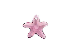 Swarovski Crystal, 2 Pieces, #6721 Starfish Pendant 20mm, Light Amethyst, Wholesale - BeadPrism