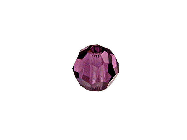 Swarovski 5000 Round Crystal Faceted Beads Amethyst | 6mm | Small & Wholesale Packs - BeadPrism