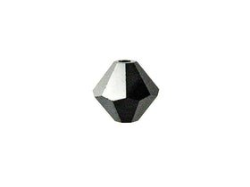 Swarovski Crystal, #5328 Bicone Beads 5mm, JET Hematite, Wholesale Packs - BeadPrism