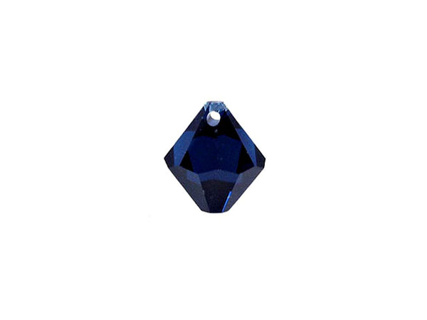 Swarovski Crystal, #6328 Top Drilled Bicone Beads 8mm, Dark Indigo, Wholesale Packs - BeadPrism