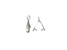 Load image into Gallery viewer, 10 pcs Sterling Silver 11.5 x 2.5mm Small Pendant Bail with Peg - BeadPrism
