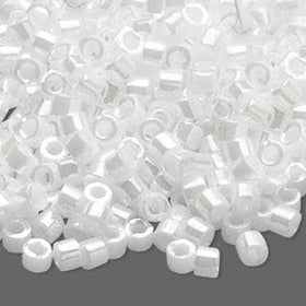 Pack of 50 gram WHITE PEARL  Miyuki Delicas 11/0 Seed Beads Wholesale - BeadPrism