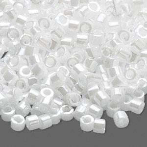 Pack of 50 gram WHITE PEARL  Miyuki Delicas 11/0 Seed Beads Wholesale - BeadPrism