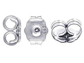 Wholesale Sterling Silver 4.25mm Earring Back Plain, Choose Package Size - BeadPrism