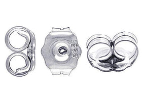 Wholesale Sterling Silver 4.25mm Earring Back Plain, Choose Package Size - BeadPrism