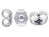 Wholesale Sterling Silver 4.25mm Earring Back Plain, Choose Package Size