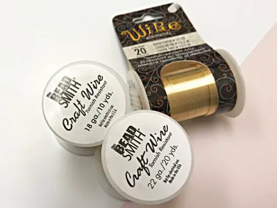 Tarnish Resistant Gold Wire BeadSmith, Beadsmith Craft Wire, 18, 20, 22 gauge, wholesale bulk Spool, 10-20 Yards - NTWxxG