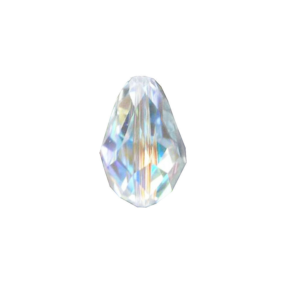 Swarovski 5500 CRYSTAL AB 9 x 6mm Faceted Drop Beads, Swarovski Crystal Beads, Small and Wholesale Packs