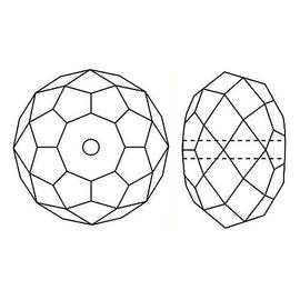 Swarovski 5040 Rondelle Crystal Faceted Beads Crystal | 18mm | Small & Wholesale Packs - BeadPrism