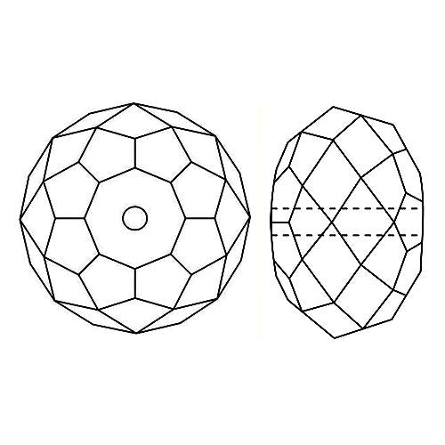 Swarovski 5040 Rondelle Crystal Faceted Beads SIAM | 8mm | Small & Wholesale Packs - BeadPrism