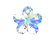 Load image into Gallery viewer, Swarovski Crystal, #6744 Flower Pendant 14mm, Crystal AB, Wholesale Packs - BeadPrism