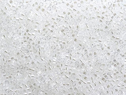 Pack of 50 gram CRYSTAL LUSTER  Miyuki Delicas 11/0 Seed Beads Wholesale - BeadPrism