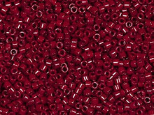 Load image into Gallery viewer, Pack of 50 gram DYED OPAQUE CRANBERY  Miyuki Delicas 11/0 Seed Beads Wholesale - BeadPrism