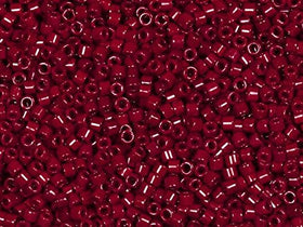 Pack of 50 gram DYED OPAQUE CRANBERY  Miyuki Delicas 11/0 Seed Beads Wholesale - BeadPrism
