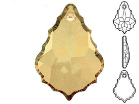 Swarovski Crystal, #6091 Baroque Pendant 50mm, Crystal Golden Shadow, Wholesale - BeadPrism