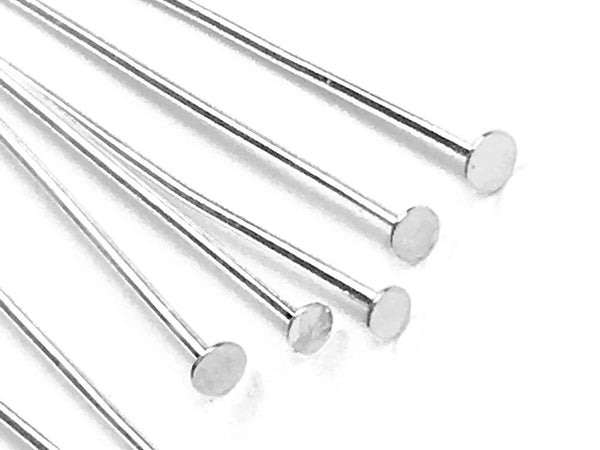 Sterling Silver .925 Headpin, 1.5 Inch, 24 Gauge, Choose Package Size - BeadPrism