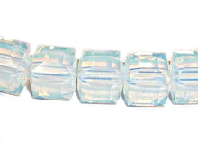 Load image into Gallery viewer, Wholesale Genuine Swarovski 5601 4mm White Opal Cube Beads, Choose Package Size - BeadPrism