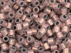 Pack of 50 gram Lined Rose AB  Delicas 8/0 Seed Beads Wholesale - BeadPrism