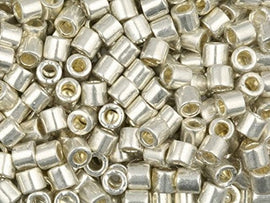 Pack of 50 gram Galvanized Silver  Delicas 8/0 Seed Beads Wholesale - BeadPrism