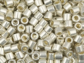 Pack of 50 gram Galvanized Silver  Delicas 8/0 Seed Beads Wholesale - BeadPrism