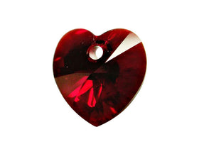 Swarovski Crystal, #6228 Heart Shape Pendant 14mm, SIAM, Wholesale Packs - BeadPrism