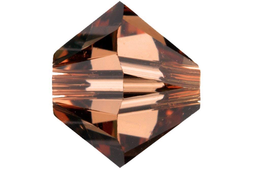 Swarovski Crystal, #5328 Bicone Beads 5mm, Smoked Topaz, Wholesale Packs - BeadPrism