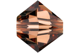 Swarovski Crystal, #5328 Bicone Beads 5mm, Smoked Topaz, Wholesale Packs - BeadPrism