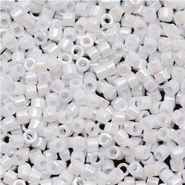 Pack of 50 gram WHITE PEARL AB - Miyuki 15/0 Delicas Seed Beads Wholesale - BeadPrism