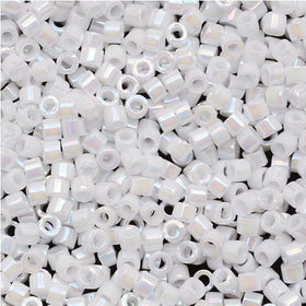 Pack of 50 gram WHITE PEARL AB - Miyuki 15/0 Delicas Seed Beads Wholesale - BeadPrism