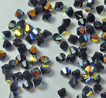 Load image into Gallery viewer, Swarovski Crystal, #5328 Bicone Beads 5mm, JET AB, Wholesale Packs - BeadPrism