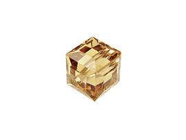 Wholesale Genuine Swarovski 5601 6mm Light Colorado Topaz Cube Beads, Choose Package Size - BeadPrism