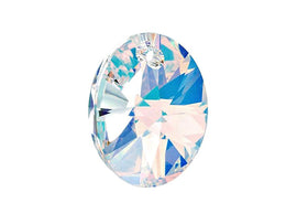 Swarovski Crystal, #6028 Oval Pendant 10mm, Crystal AB, Wholesale Packs - BeadPrism